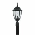 Designers Fountain Tiverton 1-Light Black Cast Aluminum Line Voltage Outdoor Weather Resistant Post Light 2436-BK